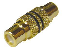 Ultimax, RA313G, RCA Gold Plated Adapter Female to RCA Female - Black