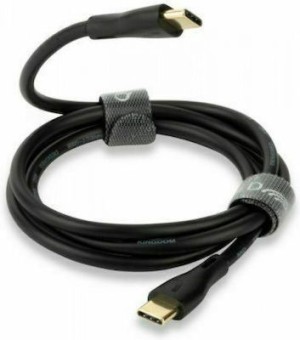 QED USB 2.0 Cable USB-C male - USB-C male Μαύρο 0.15m (QE8224)