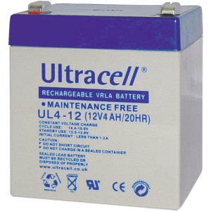 Ultracell UL4-12 Rechargeable 12 Volt / 4 Ah Lead Battery