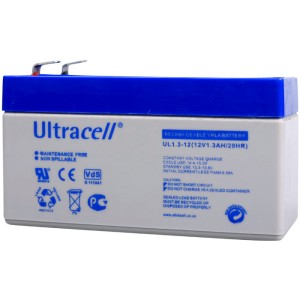 Batería de plomo recargable Ultracell UL1.3-12 de 12 voltios / 1,3 Ah