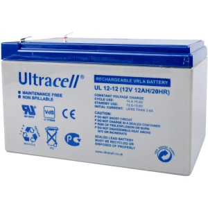 Batería de plomo recargable Ultracell UL12-12 de 12 voltios / 12 Ah