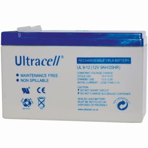 Batteria al piombo ricaricabile Ultracell UL9-12 da 12 Volt / 9 Ah