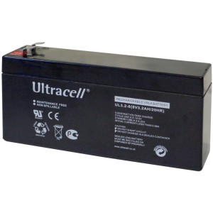 Batería de plomo recargable Ultracell UL3.2-8 de 8 voltios / 3,2 Ah