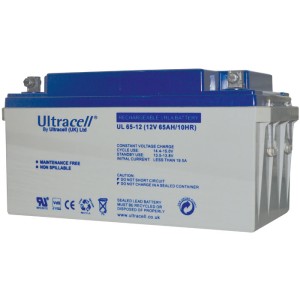 Batería de plomo recargable Ultracell UL65-12 de 12 voltios / 65 Ah