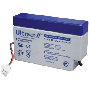 Batería de plomo recargable Ultracell UL0.8-12 de 12 voltios / 0,8 Ah