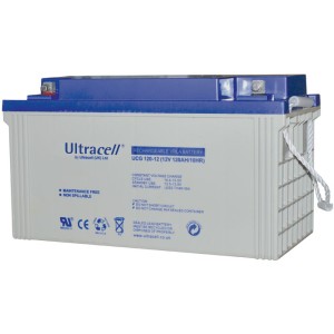 Batería de plomo recargable Ultracell UCG120-12 de 12 voltios / 120 Ah