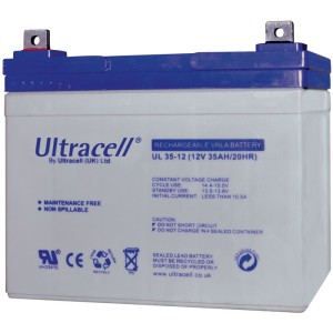 Batería de plomo recargable Ultracell UL35-12 de 12 voltios / 35 Ah