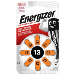 ENERGIZER ZINC AIR 13-8P / 8PCS HEARING AID BATTERY F016163