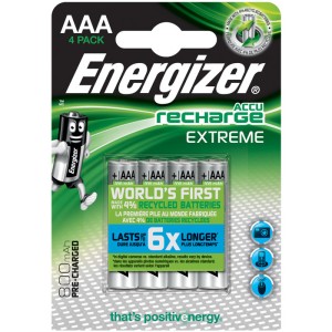 ENERGIZER AAA-HR03 / 800mAh / 4TEM EXTREME RICARICABILE F016482