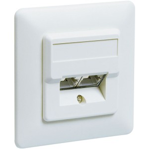 GOOBAY 50972 CAT 5e DUP BLANCO EMPOTRADO PARED