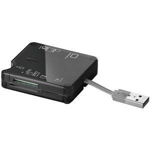 GOOBAY 95674 All-IN-ONE KARTENLESER 6 STECKPLÄTZE USB 2.0 SCHWARZ FARBE