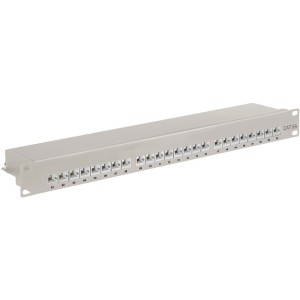 GOOBAY 90855 CAT6A ETHERNET PATCH PANEL 24PORT STP GRAU