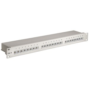 GOOBAY 94036 CAT6 ETHERNET PATCH PANEL 24PORT STP GRAY