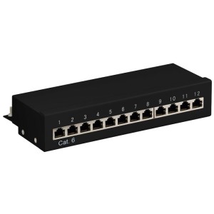 GOOBAY 69307 CAT6 ETHERNET PATCH PANEL 12PORT STP NEGRO