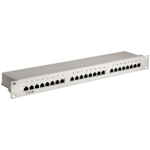 68883 CAT5E ETHERNET PATCH PANEL 24PORT STP GRAY