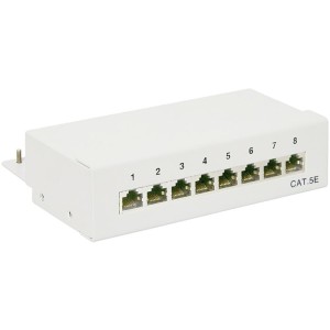 68882 PANEL DE PARCHE ETHERNET CAT5E. 8PORT STP GRIS