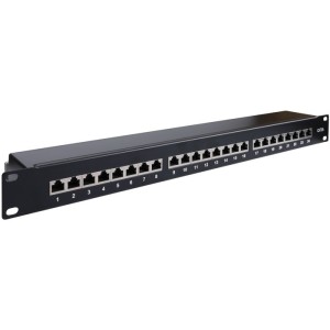 GOOBAY 90854 CAT6A ETHERNET PATCH PANEL 24PORT STP NEGRO