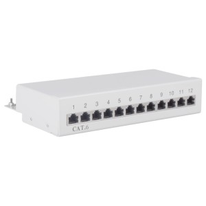 GOOBAY 69306 CAT6 ETHERNET PATCH PANEL 12PORT STP GRAY