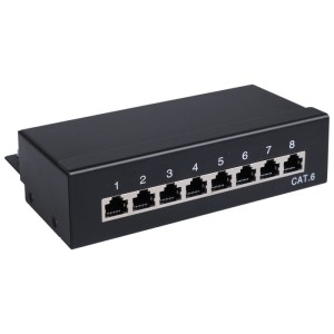 GOOBAY 96105 CAT 6 ETHERNET PATCH PANEL 8PORT STP SCHWARZ