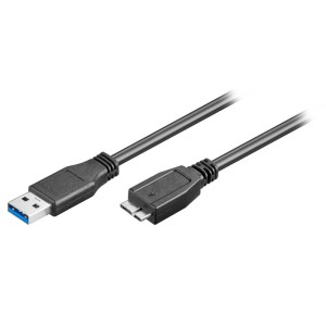 95734 USB 3.0 SuperSpeed ​​Kabel 0.50m - USB 3.0 Stecker A - USB 3.0 Micro Stecker B