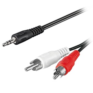 51649 CAVO ADATTATORE RCA 3.5 mm 2x HQ 1,5 m NERO