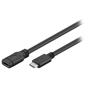 45393 Extensión USB-C, USB-C macho - USB-C hembra, negro