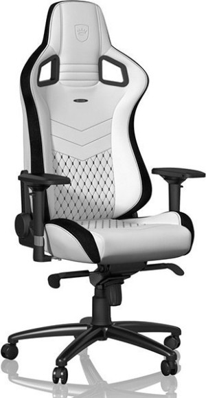 Gaming-Stuhl Noblechairs EPIC Atmungsaktive 4D-Armlehnen Schwarz/Weiß (NBL-PU-WHT-001)