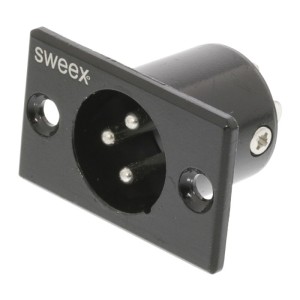 SWEEX SWOP 15910B Connector XLR 3-Pin Male Nickel-Plated Black