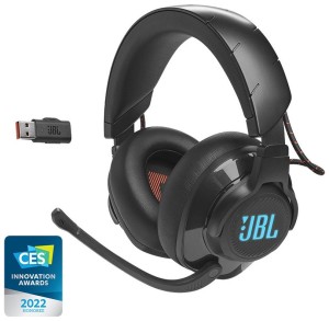 JBL Quantum 610, kabelloses Over-Ear-Gaming-Headset mit 2.4 GHz, Surround, RGB – Schwarz