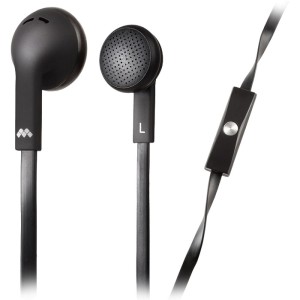 CUFFIA STEREO IN-EAR MELICONI MYSOUND SPEAK FLAT NERA (CON MICROFONO)