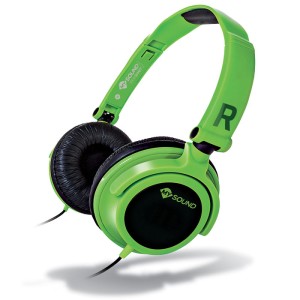 MELICONI MYSOUND SPEAK SMART FLUO GREEN-BLACK ON-EAR STEREO HEADSET WITH MICROPΗΟΝΕ