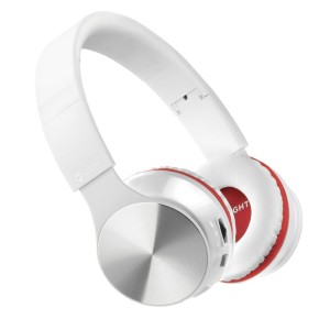 MELICONI 497459 MYSOUND SPEAK AIR WHITE / RED BT ON-EAR STEREO HEADPHONE WITH MICROPIONE