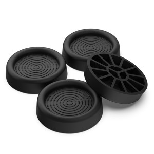 MELICONI 4 ANTI-VIBRATION FEET – BLACK COLOR Αντικραδασμικά πέλματα για πλυντήριο / στεγνωτήριο, σε μαύρο χρώμα.