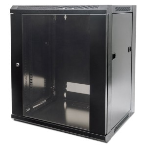 INTELLINET INT 711777 FLATPACK 19 9U (500x570x450) WALLMOUNT CABINET BLACK