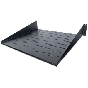 INT 712514 19 2U (400mm DEPTH & MAX LOAD 25kg) CANTILEVER SHELF BLACK