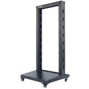 INTELLINET INT 714228 FLATPACK 19 26HE (1295x600x603) 2-Säulen OFFENER RAHMEN RACK SCHWARZ