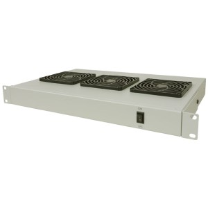 INT 712378 19 1U 3-FAN VENTILATION UNIT GREY