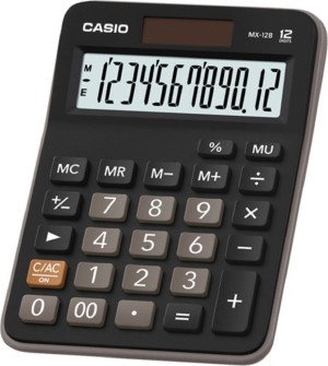 Casio Αριθμομηχανή MX-12B 12 Ψηφίων σε Μαύρο Χρώμα