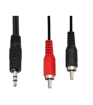 ΚΑΛΩΔΙΟ ΗΧΟΥ 3.5mm STEREO ΑΡΣΕΝΙΚΟ ΣΕ 2 RCA ΑΡΣΕΝΙΚΑ 1.5m OD2.8 XJ-Q010 BAG LZ FEV