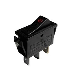 ΔΙΑΚΟΠΤΗΣ ROCKER ΜΕΣΑΙΟΣ 3P ΜΕ ΚΟΚΚΙΝΗ ΛΥΧΝΙΑ ON-OFF 16A/250V ΠΛΗΚΤΡΟ ΜΑΥΡΟ RK1-15B1X1N B/B SOKEN