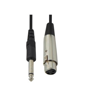 ΚΑΛΩΔΙΟ ΗΧΟΥ 6.3mm MONO ΑΡΣΕΝΙΚΟ ΣΕ CANON 3P ΘΗΛΥΚΟ 5m CN6.3-5M-FE VIC BAG OWI