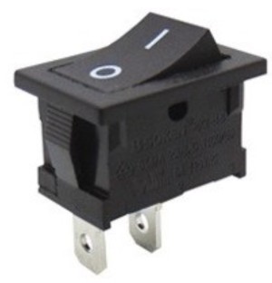 ΔΙΑΚΟΠΤΗΣ ΚΟΥΝΙΑΣ (ROCKER) MINI ΧΩΡΙΣ ΛΥΧΝΙΑ ON-OFF 6A/250V 2P RL3-111 ΜΑΥΡΟ(P16)YNX