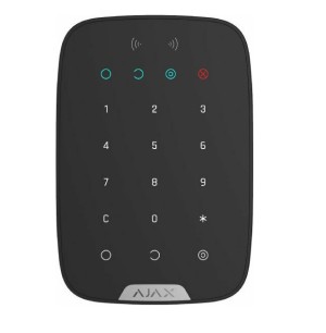 Ajax KeyPad Plus Schwarze kabellose Touch-Tastatur mit integriertem Näherungsleser