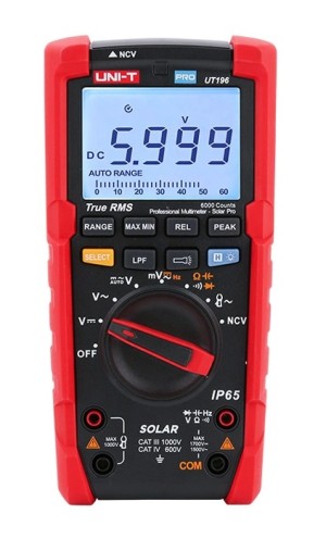 UNI-T ψηφιακό Πολύμερο Solar Pro UT196, 1700V DC/1500V AC, True RMS