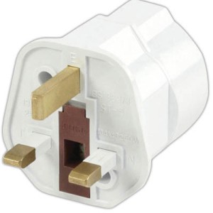 OEM, EL-TRAVEL 01, Adaptador de enchufe, 3 pines (Inglaterra) en schuko