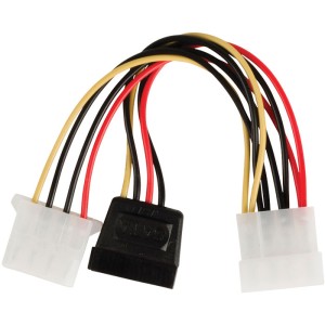 VLCP 73525V 0.15 SATA 15-Pin-Buchse - Molex-Stecker + Molex-Buchse