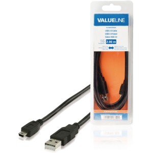 VLCB 60300B 2.00 cable USB A male - USB Mini 5-pin male