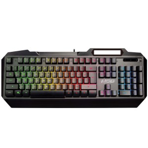 NOD METAL STEALTH G-KBD-002B - GAMING BLACK ALUMINIUM KEYBOARD WITH 7 RGB BACKLI