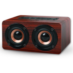 NOD CONCERTO Bluetooth Holzlautsprecher 2x5W, Braun Rot / BTS-300