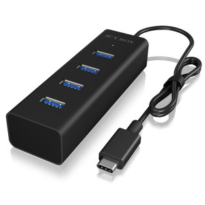 ICY BOX IB-HUB1409-C3 USB 3.0 TIPO C HUB 4 PUERTOS TIPO A NEGRO / 60256